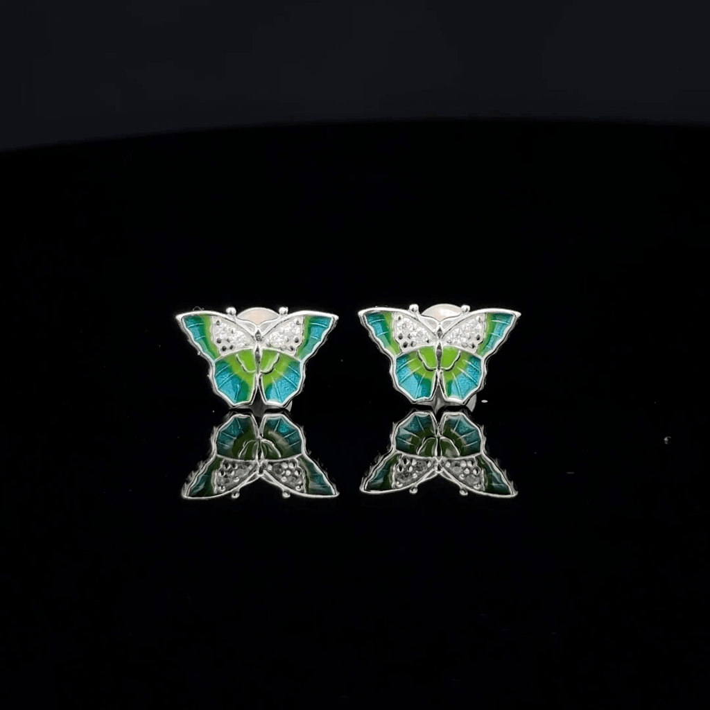Green Buterfly Earrings