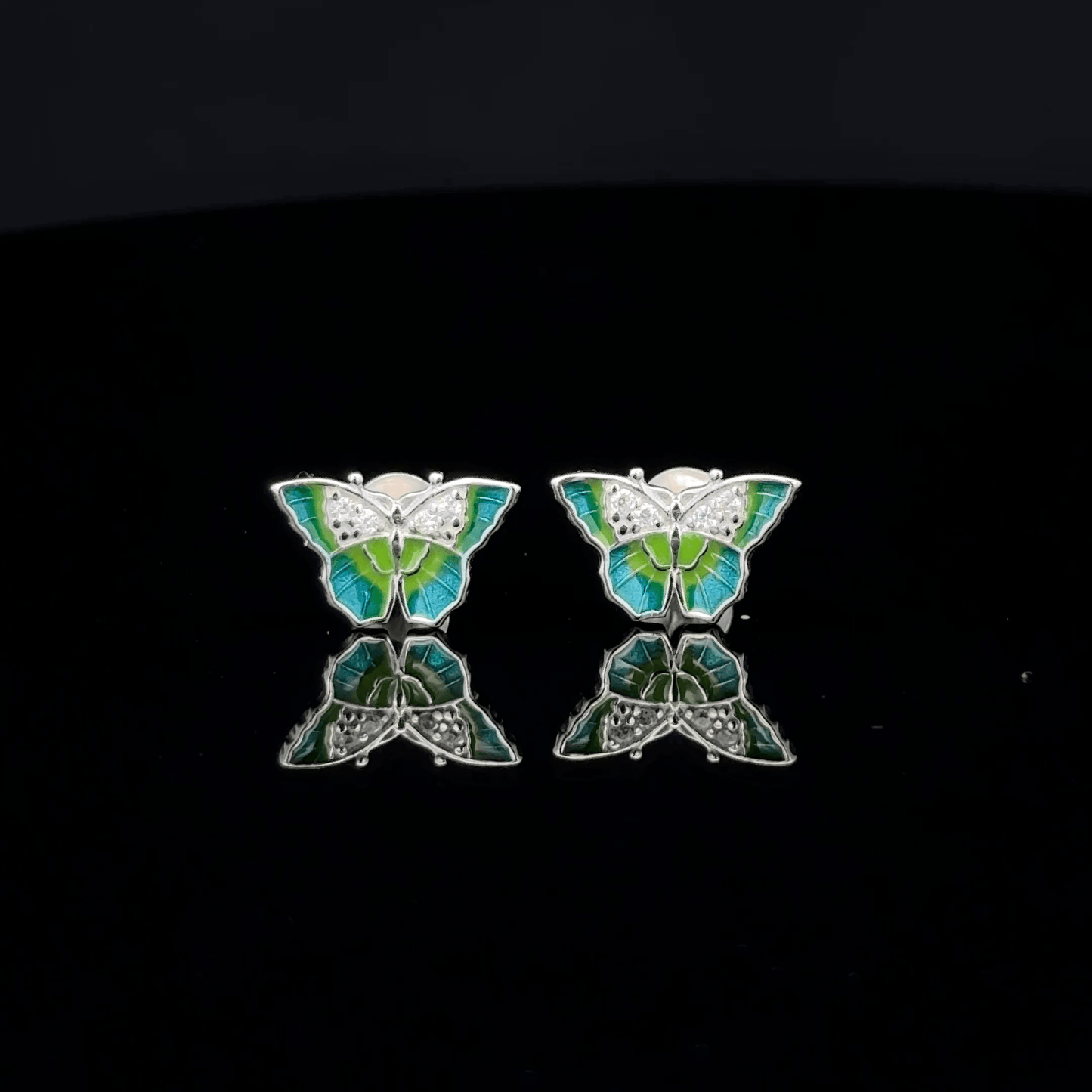 Green Buterfly Earrings