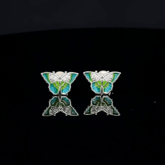 Green Buterfly Earrings