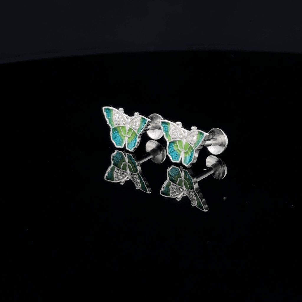 Green Buterfly Earrings