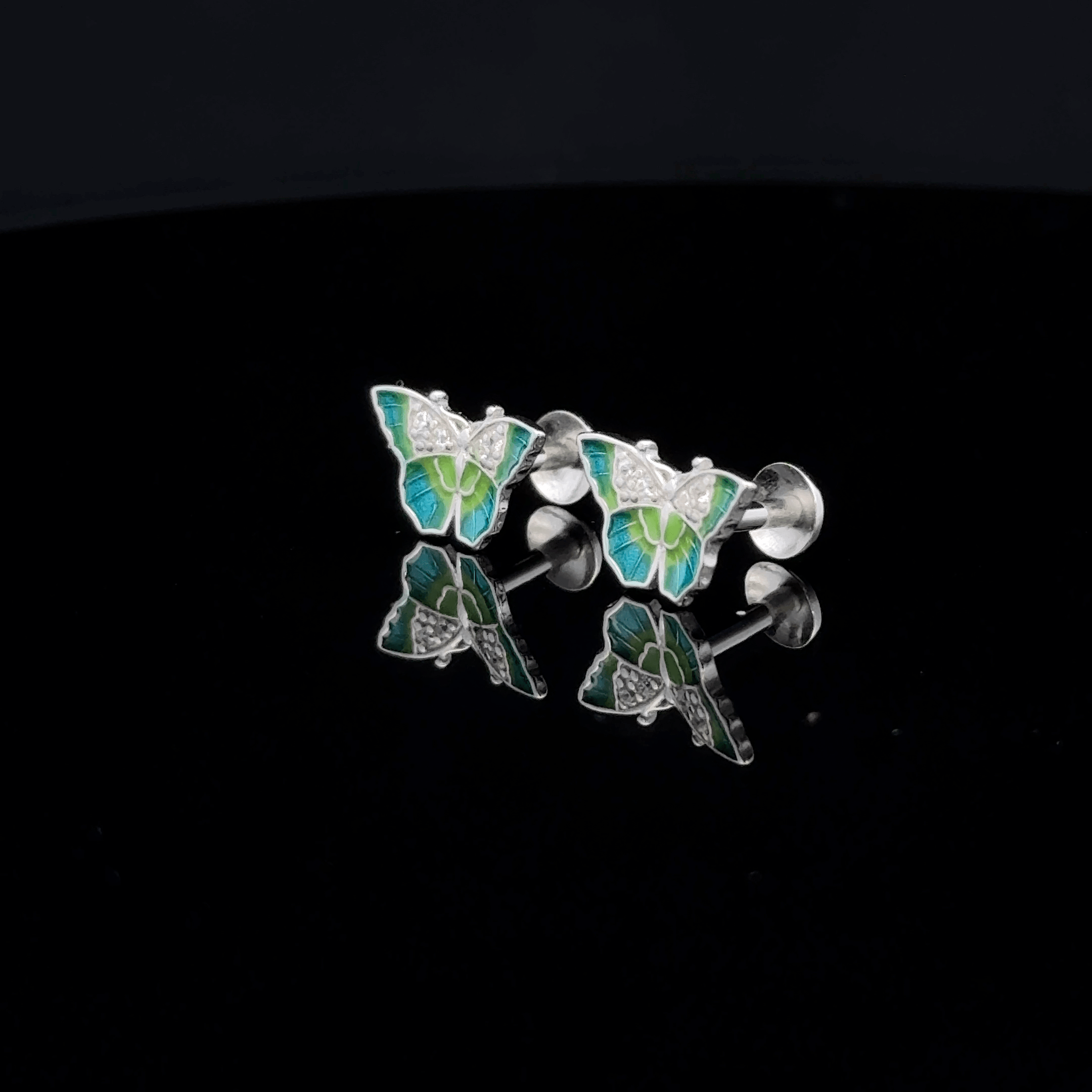 Green Buterfly Earrings