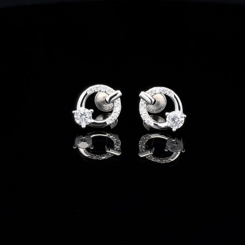 Geometric Open-Circle Earrings