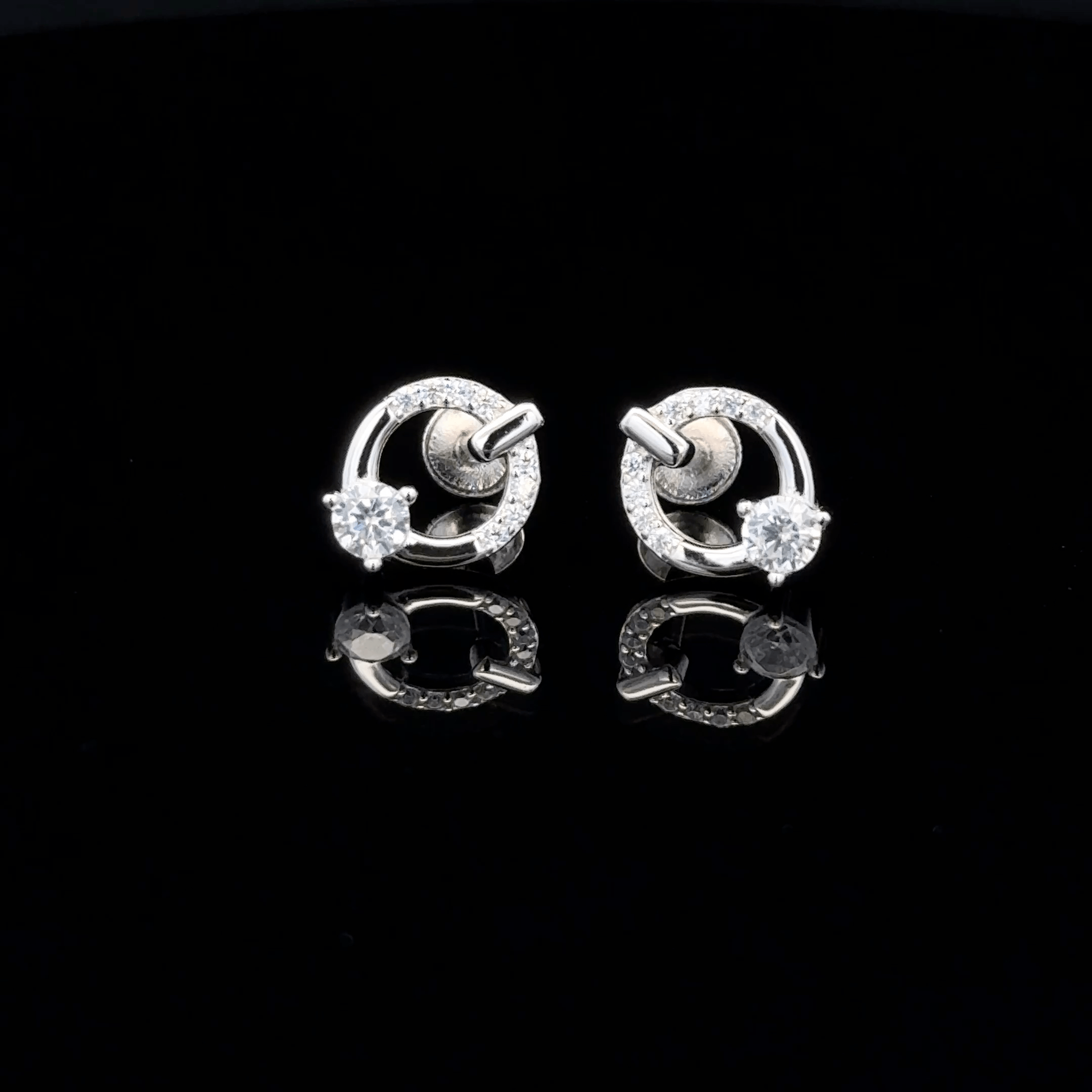 Geometric Open-Circle Earrings