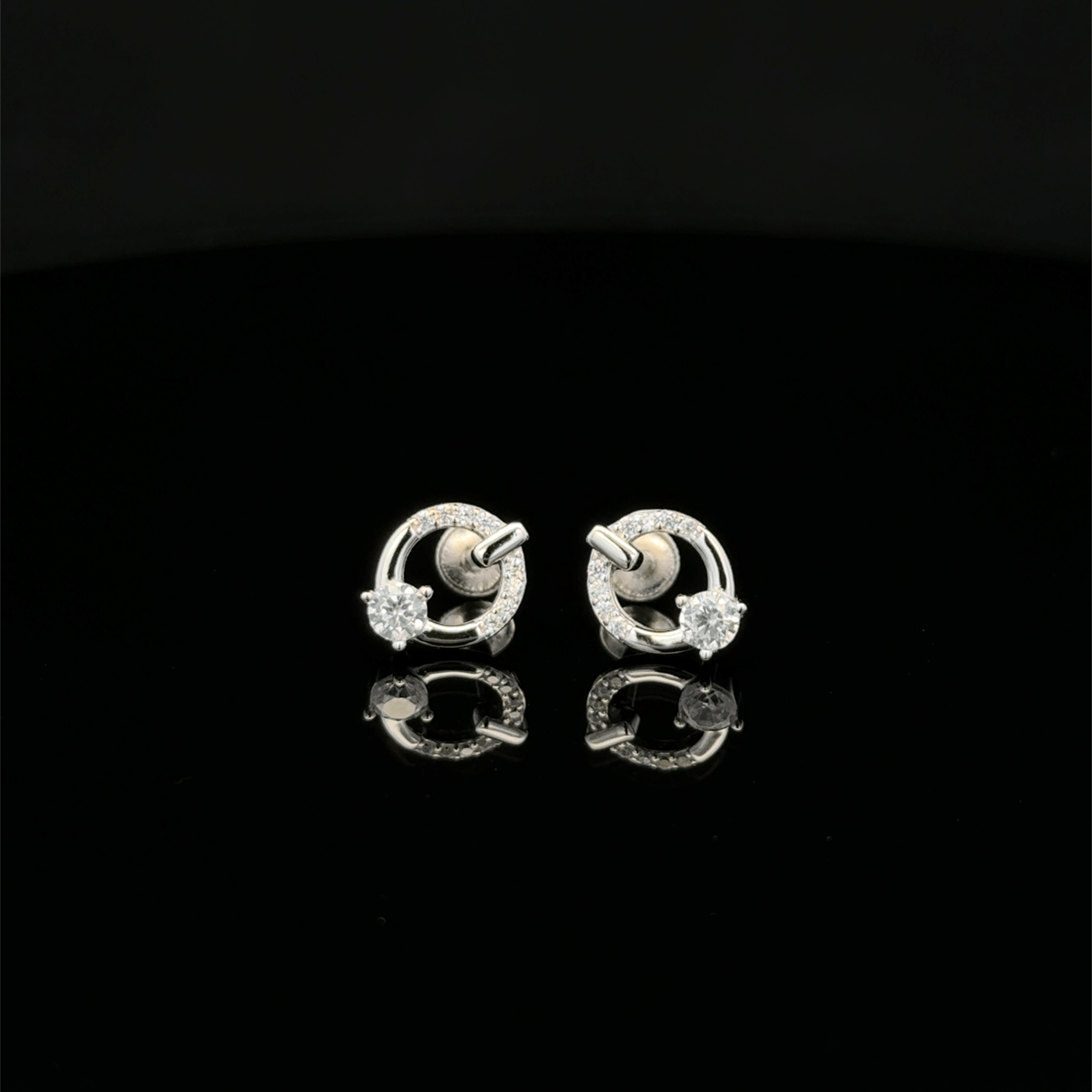 Geometric Open-Circle Earrings