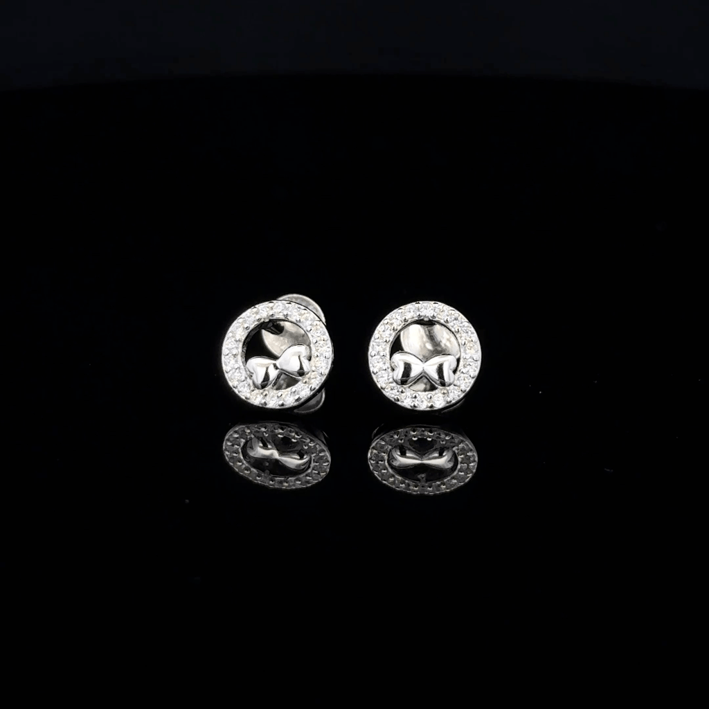 Open Circle Bow Earrings