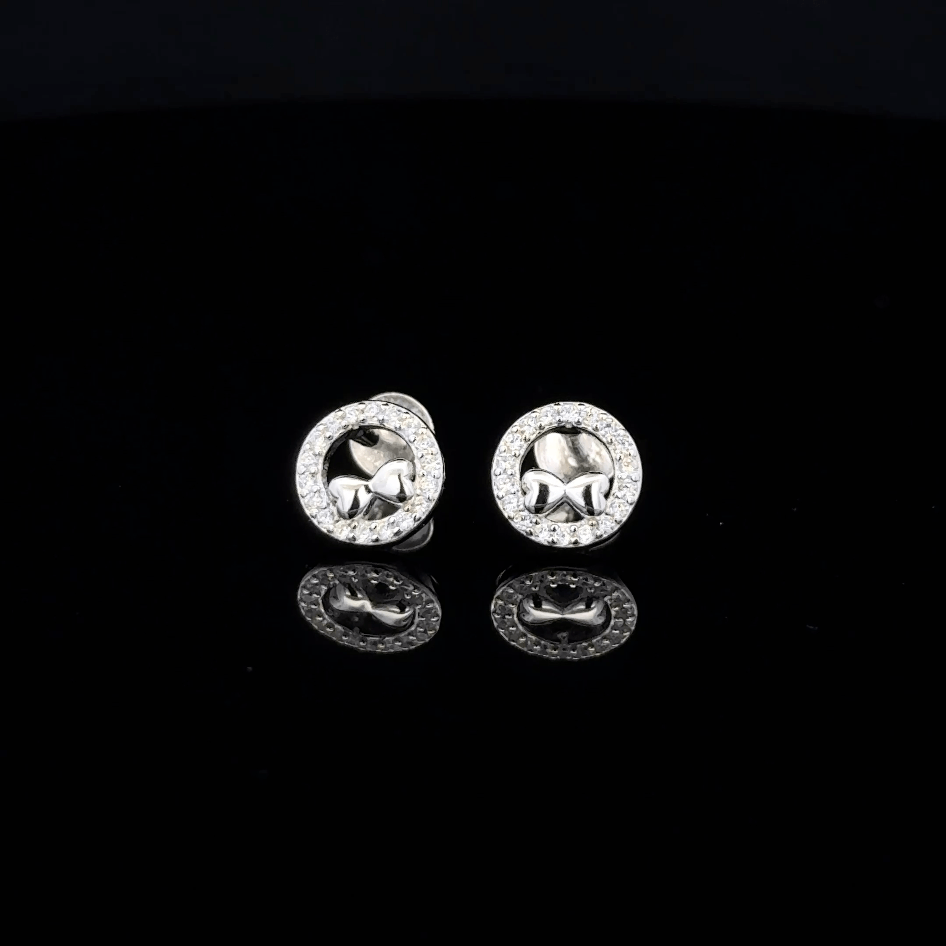 Open Circle Bow Earrings