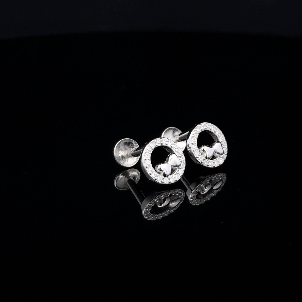 Open Circle Bow Earrings