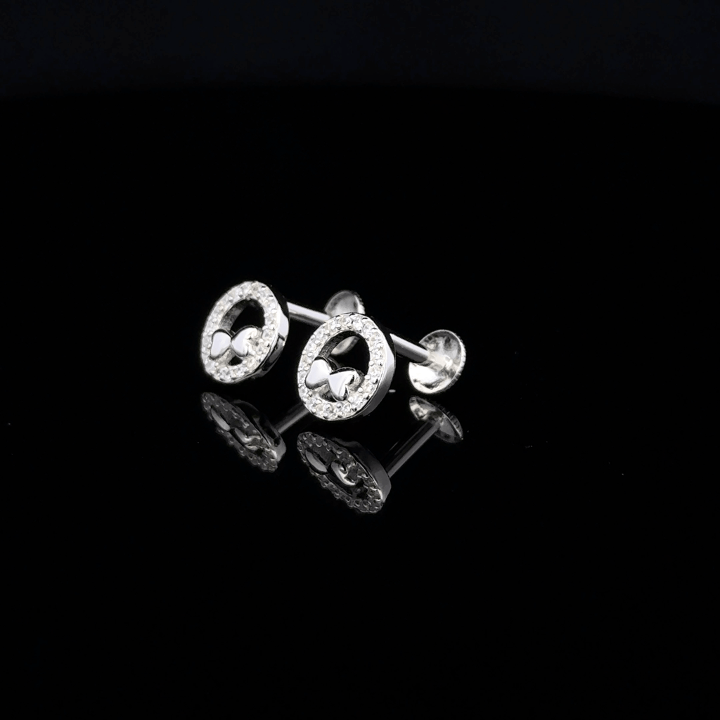 Open Circle Bow Earrings