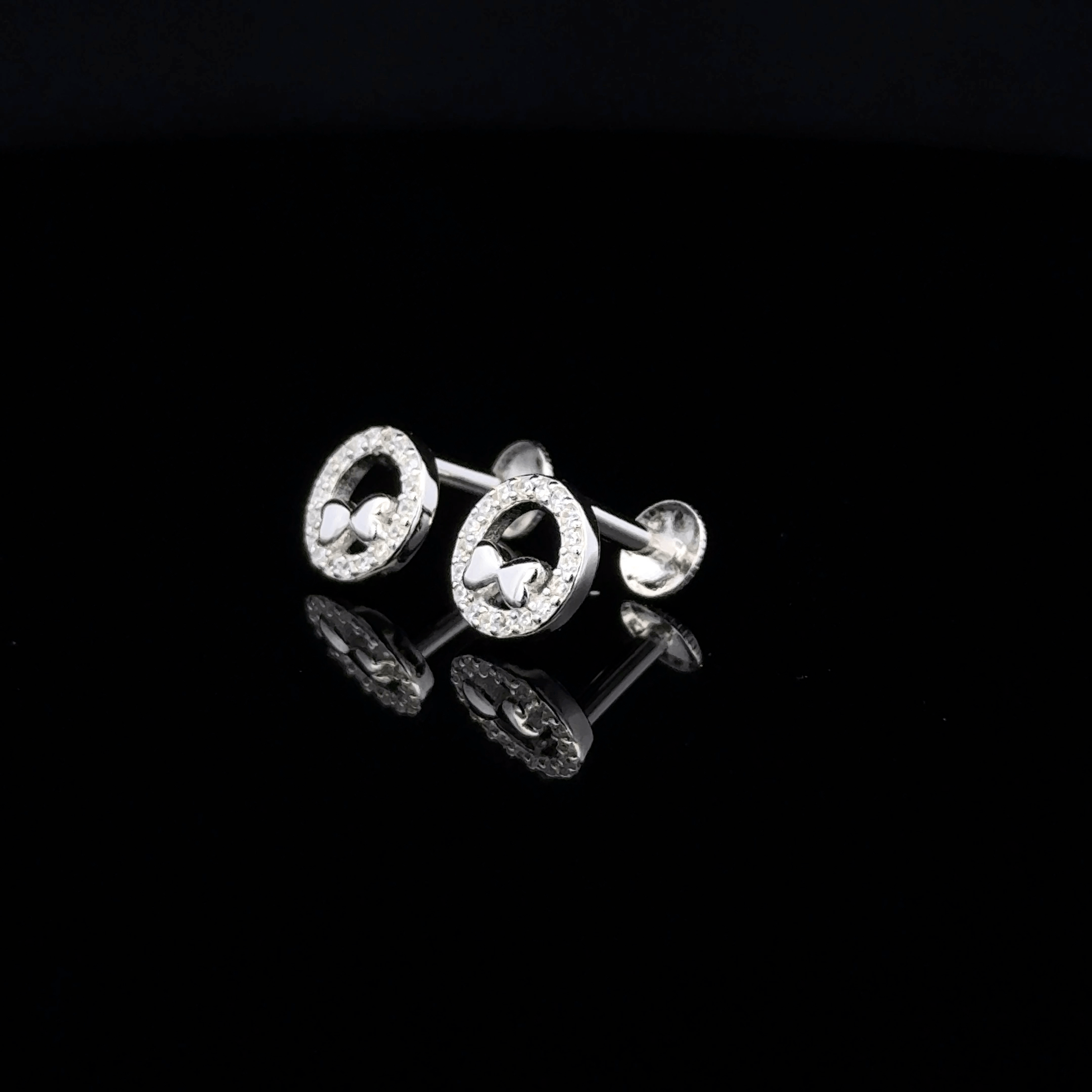 Open Circle Bow Earrings