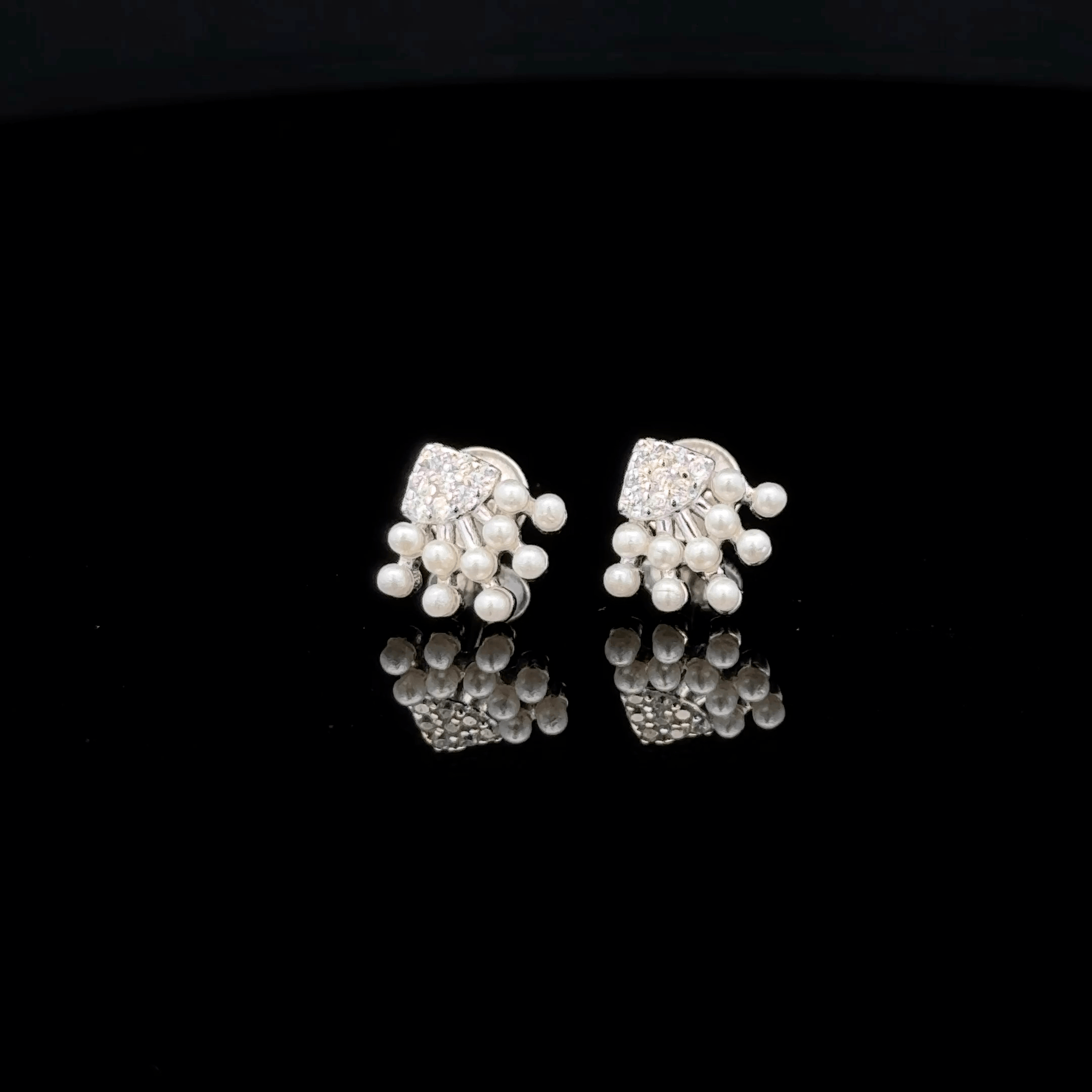 Minimalist Pearl Cluster Earrings