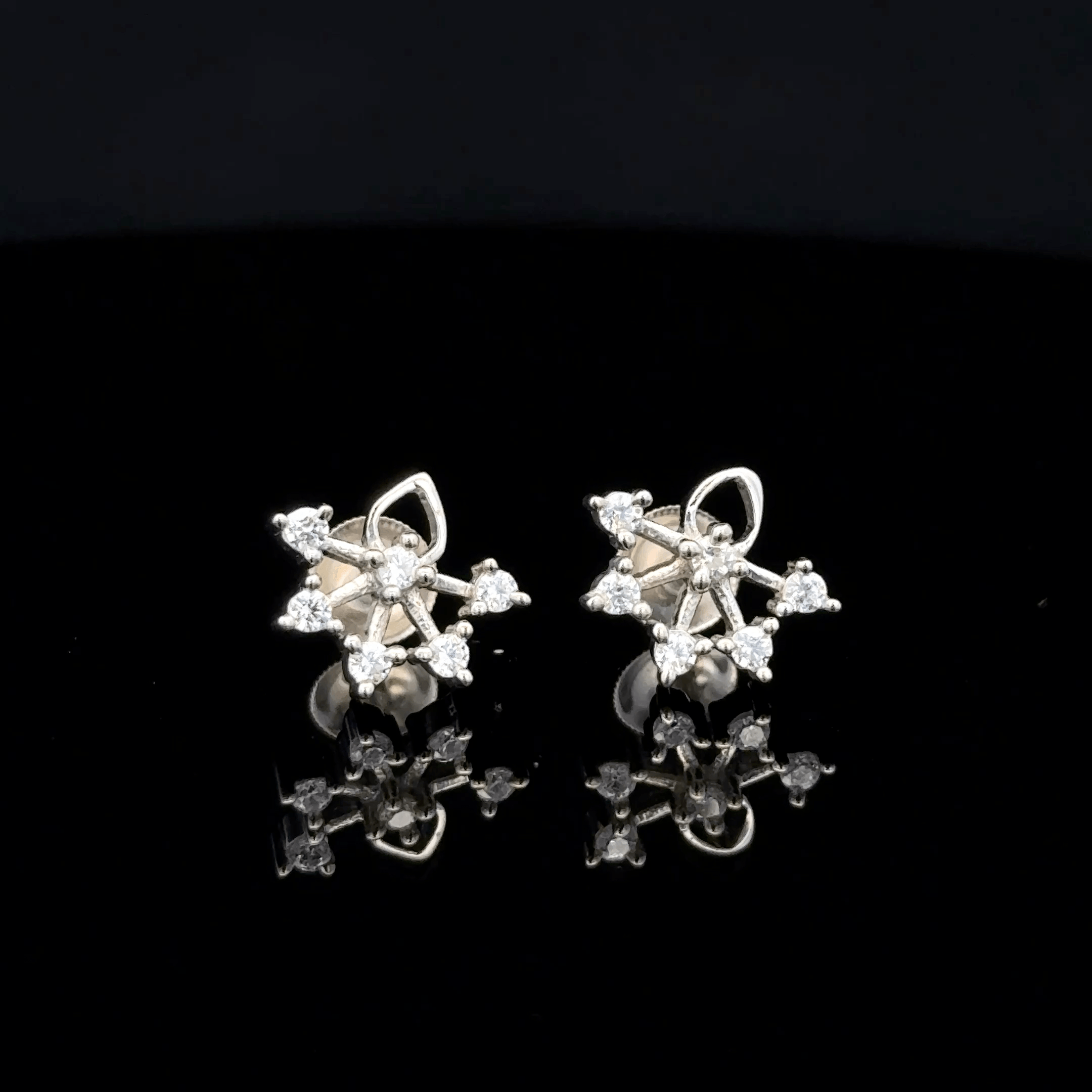 Minimalist Snowflake Cluster Earrings