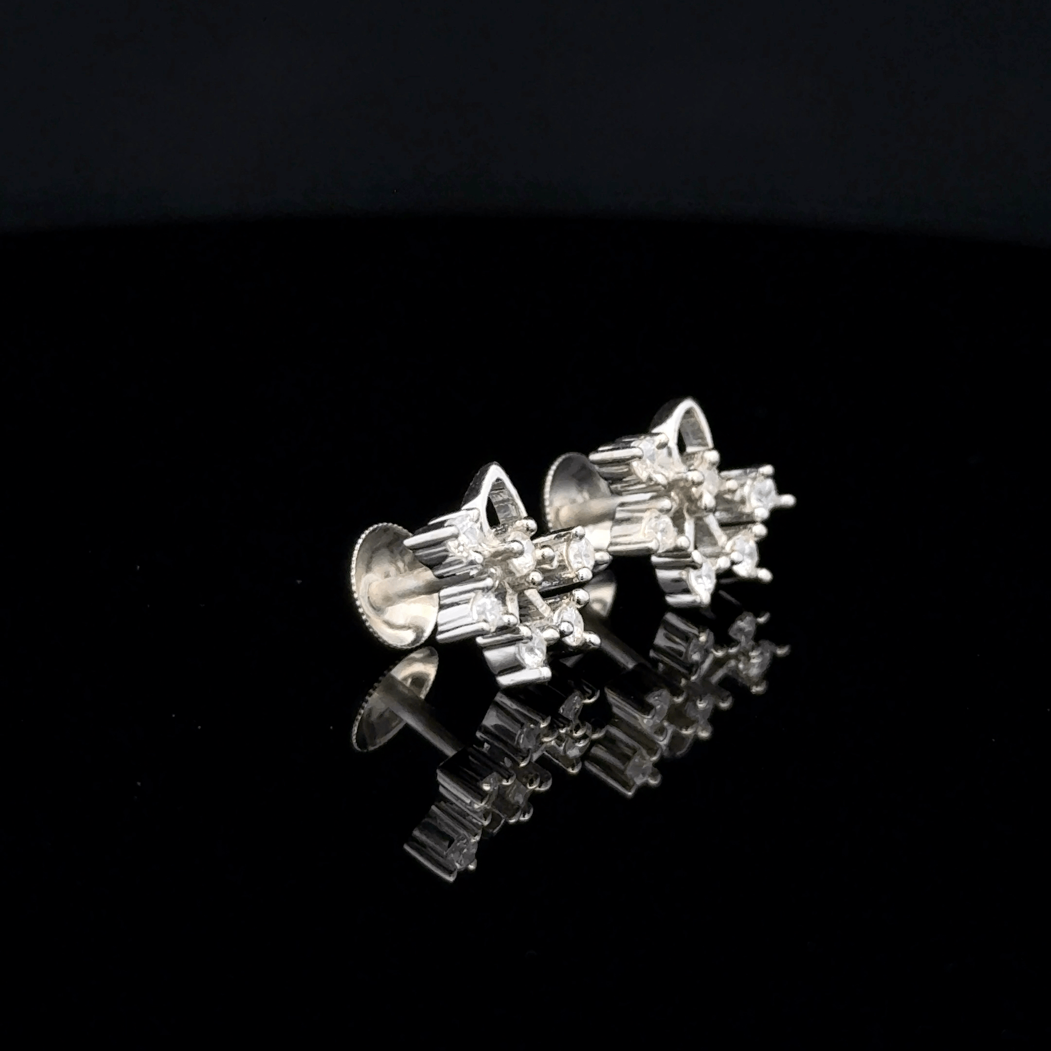 Minimalist Snowflake Cluster Earrings