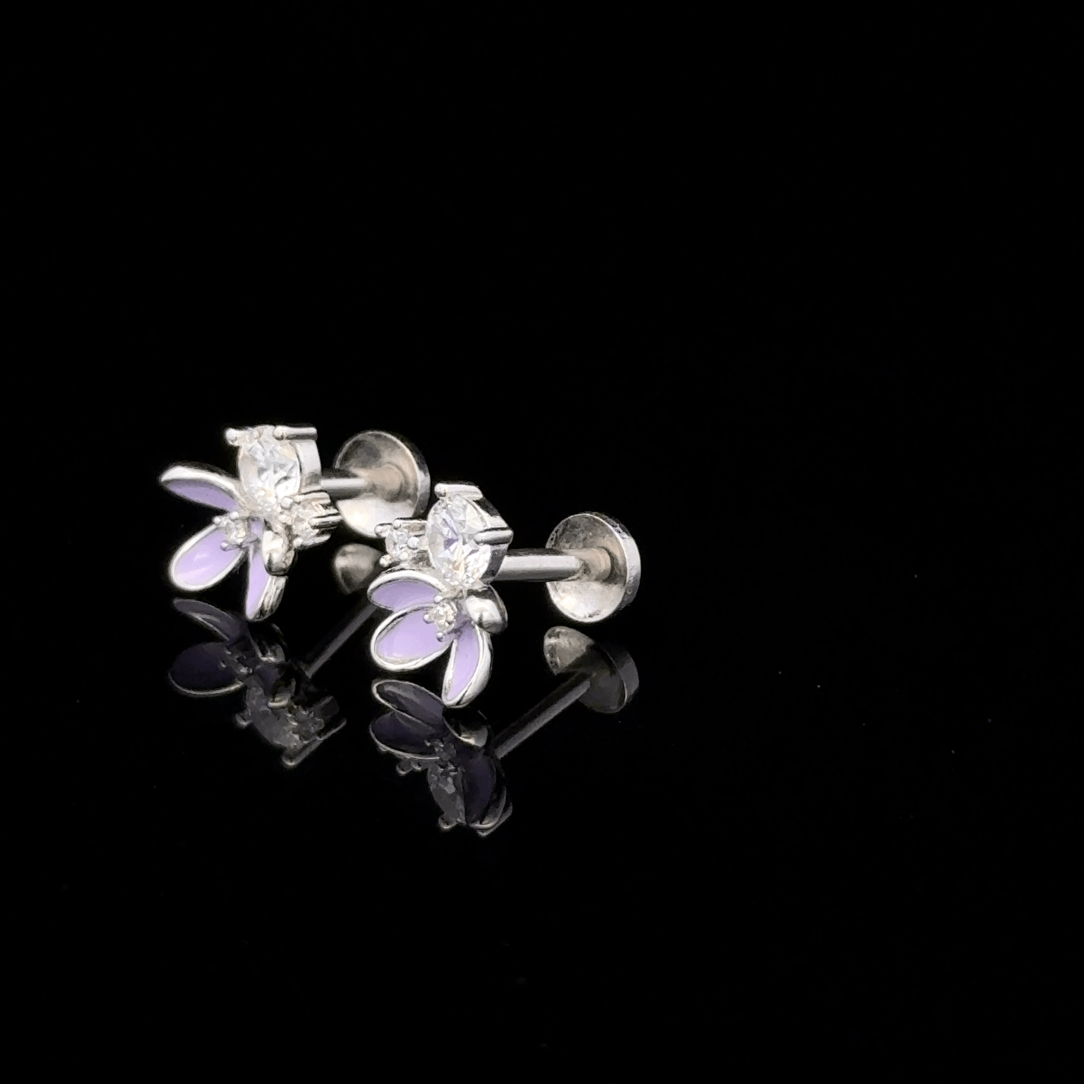 Flower and stone Earrings
