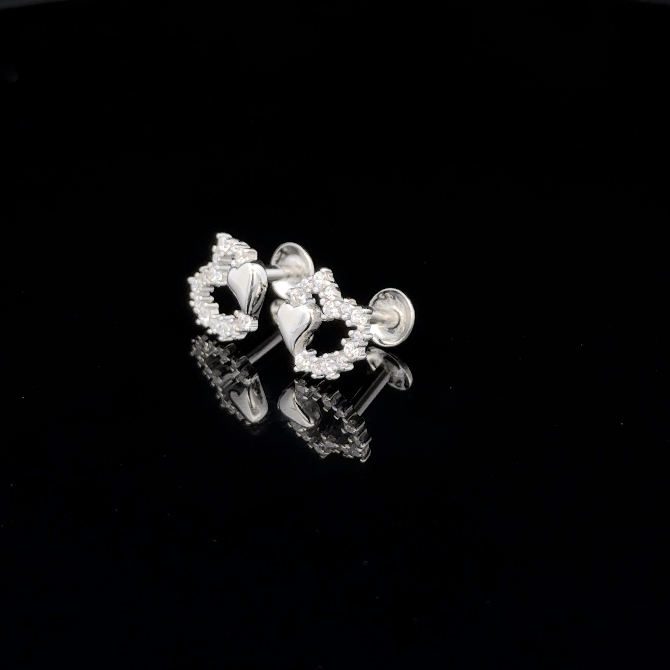 Minimalist Heart Motif Earrings