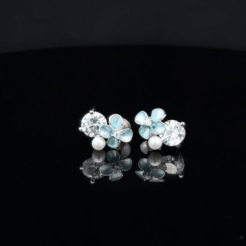 Flower & pearl Earrings