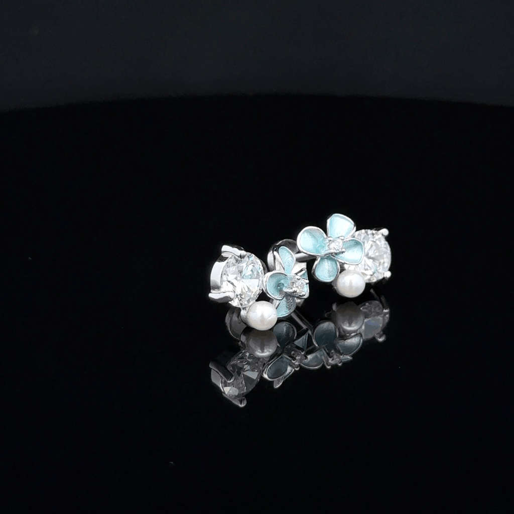 Flower & pearl Earrings