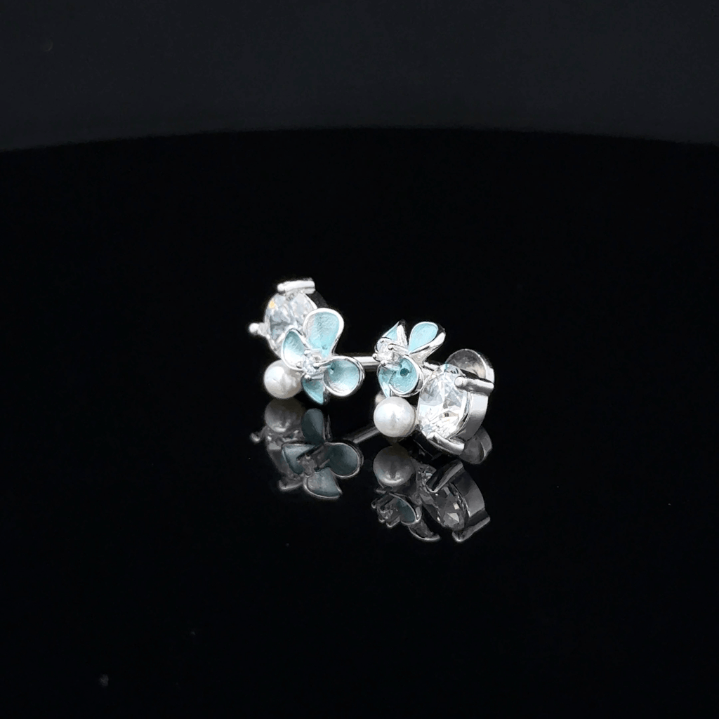 Flower & pearl Earrings