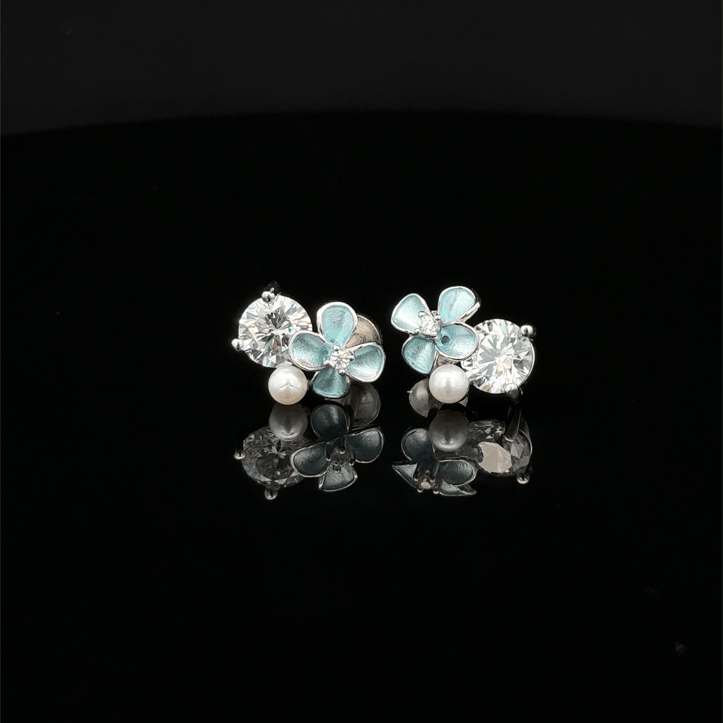 Flower & pearl Earrings