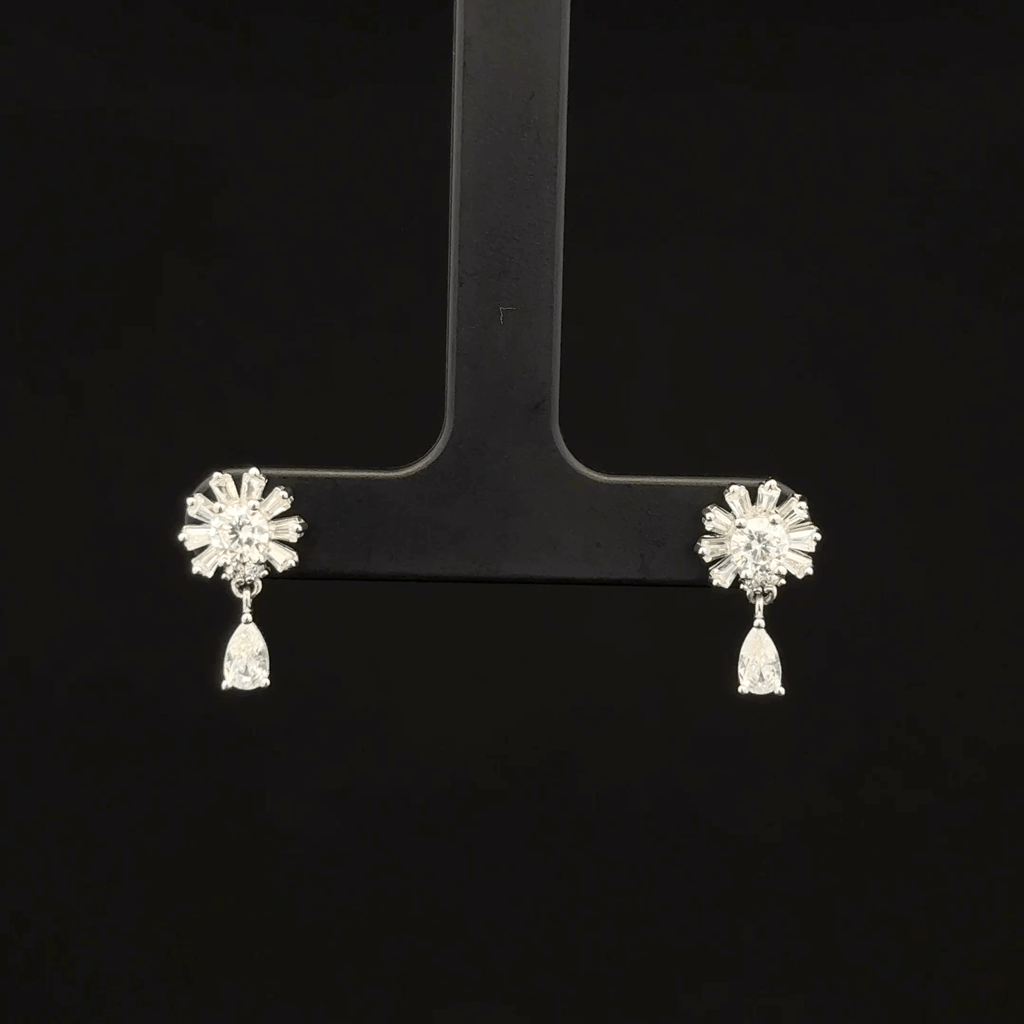 Drop Earrings with Pear Accents