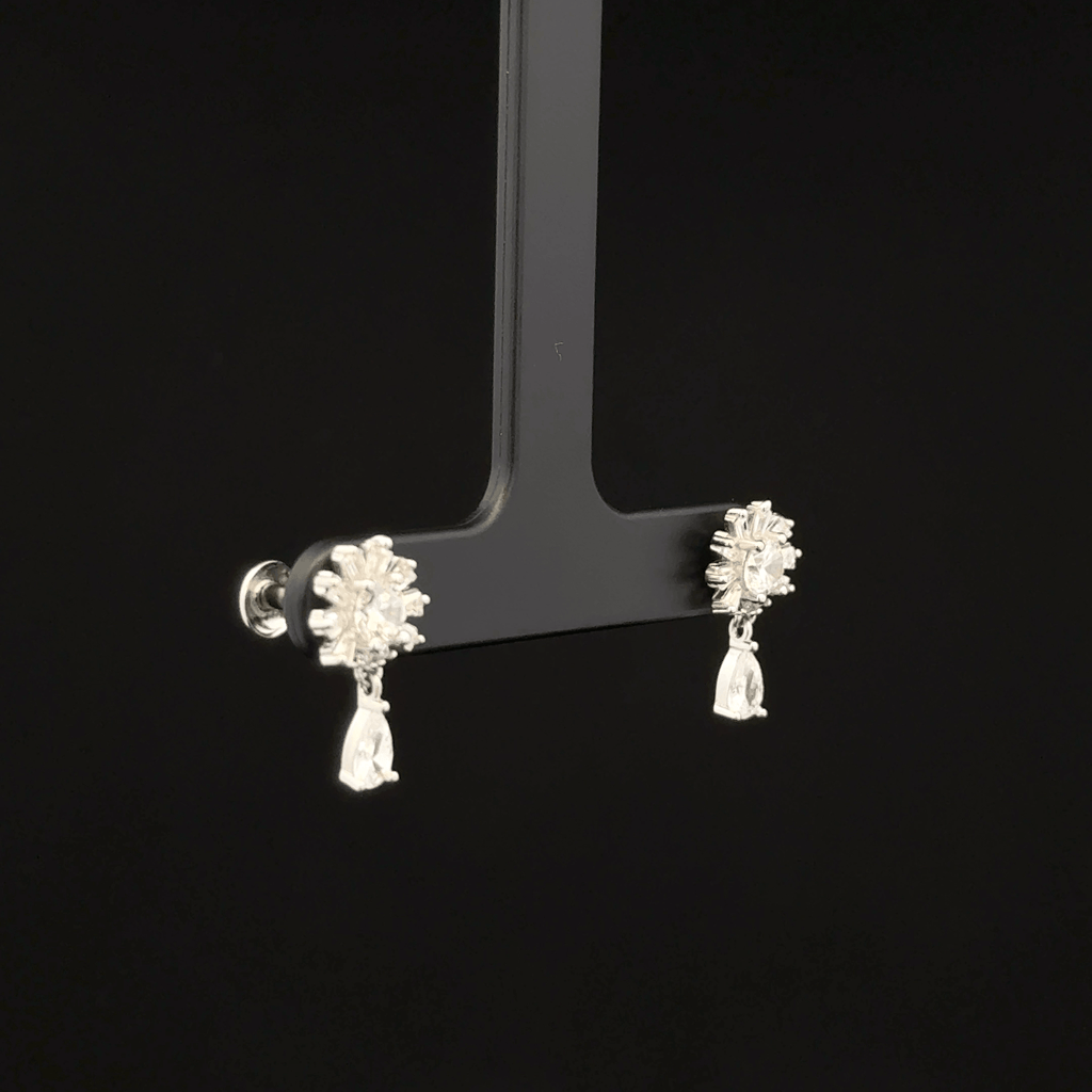 Drop Earrings with Pear Accents