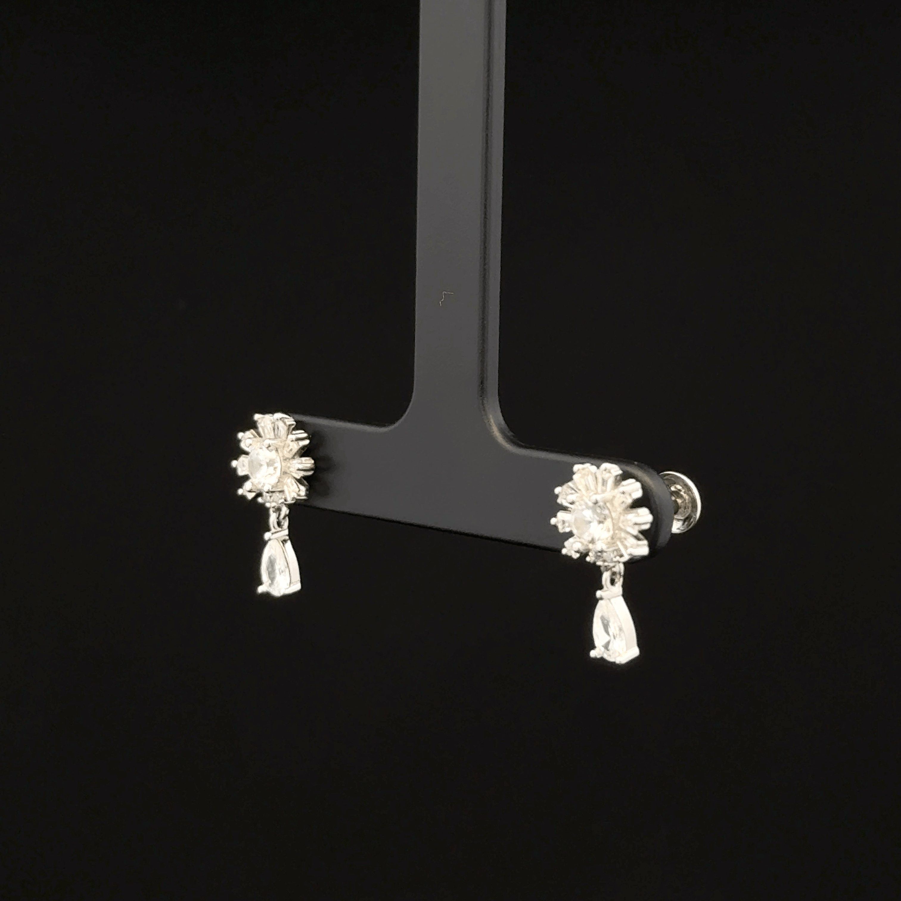 Drop Earrings with Pear Accents
