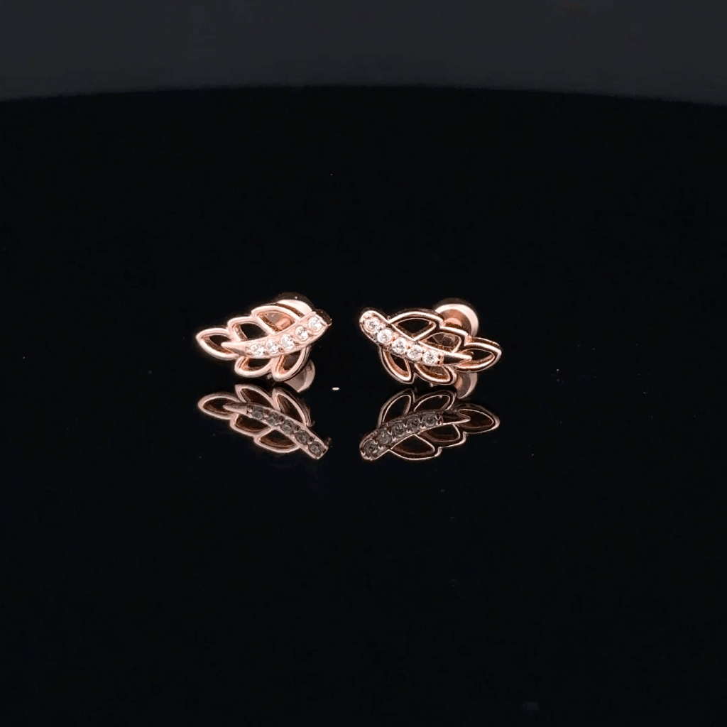 Rosegold Leaf second stud