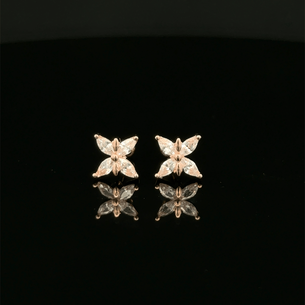 Rose gold Butterfly second stud