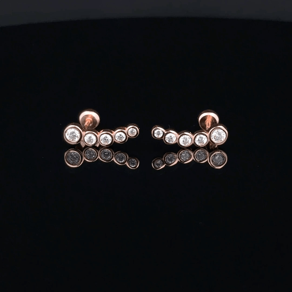 Rosegold Stone Second Stud