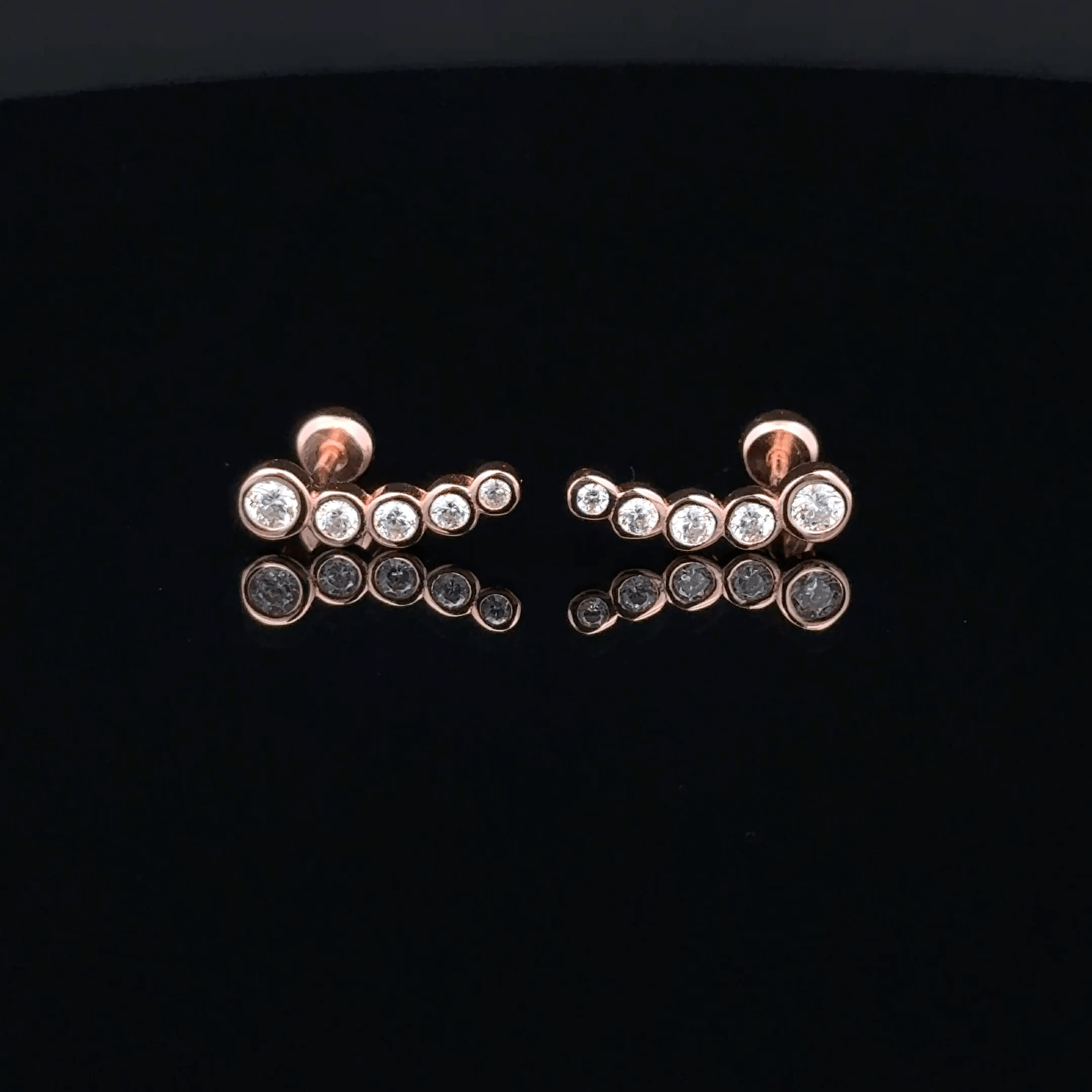 Rosegold Stone Second Stud