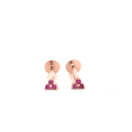 Triangle Pink Stud