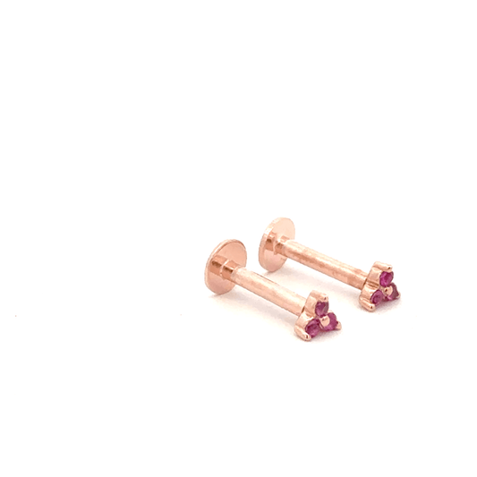 Triangle Pink Stud
