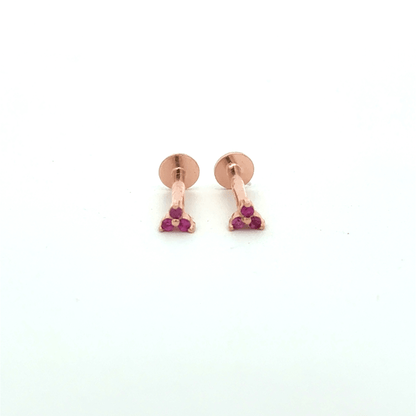 Triangle Pink Stud
