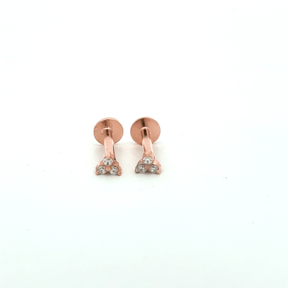 White Triangle Stud