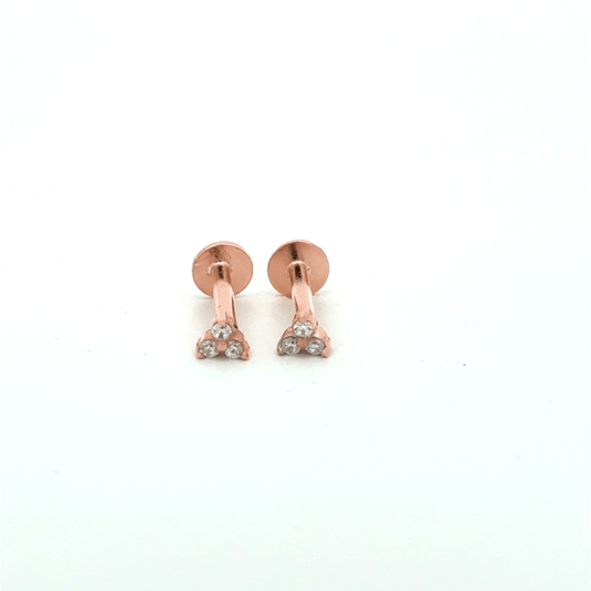 White Triangle Stud