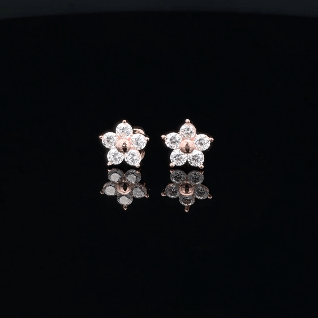 Rose gold star shape second stud