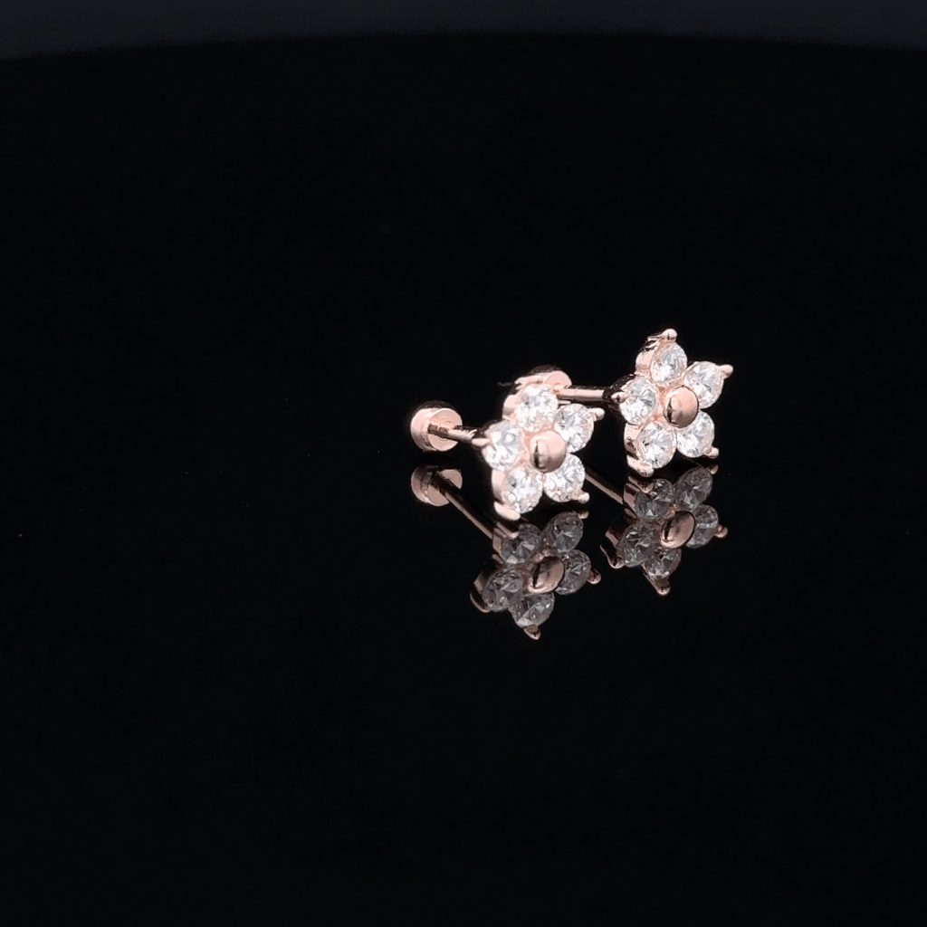 Rose gold star shape second stud