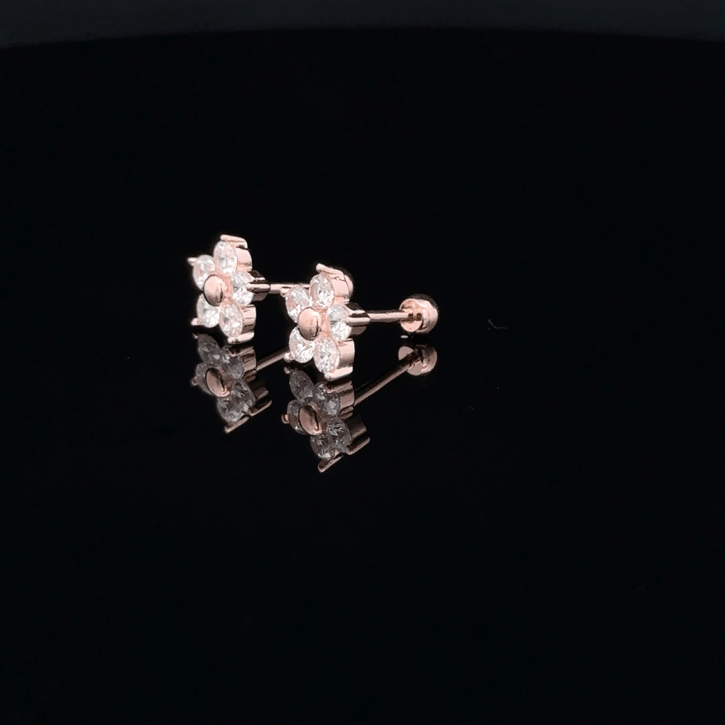 Rose gold star shape second stud