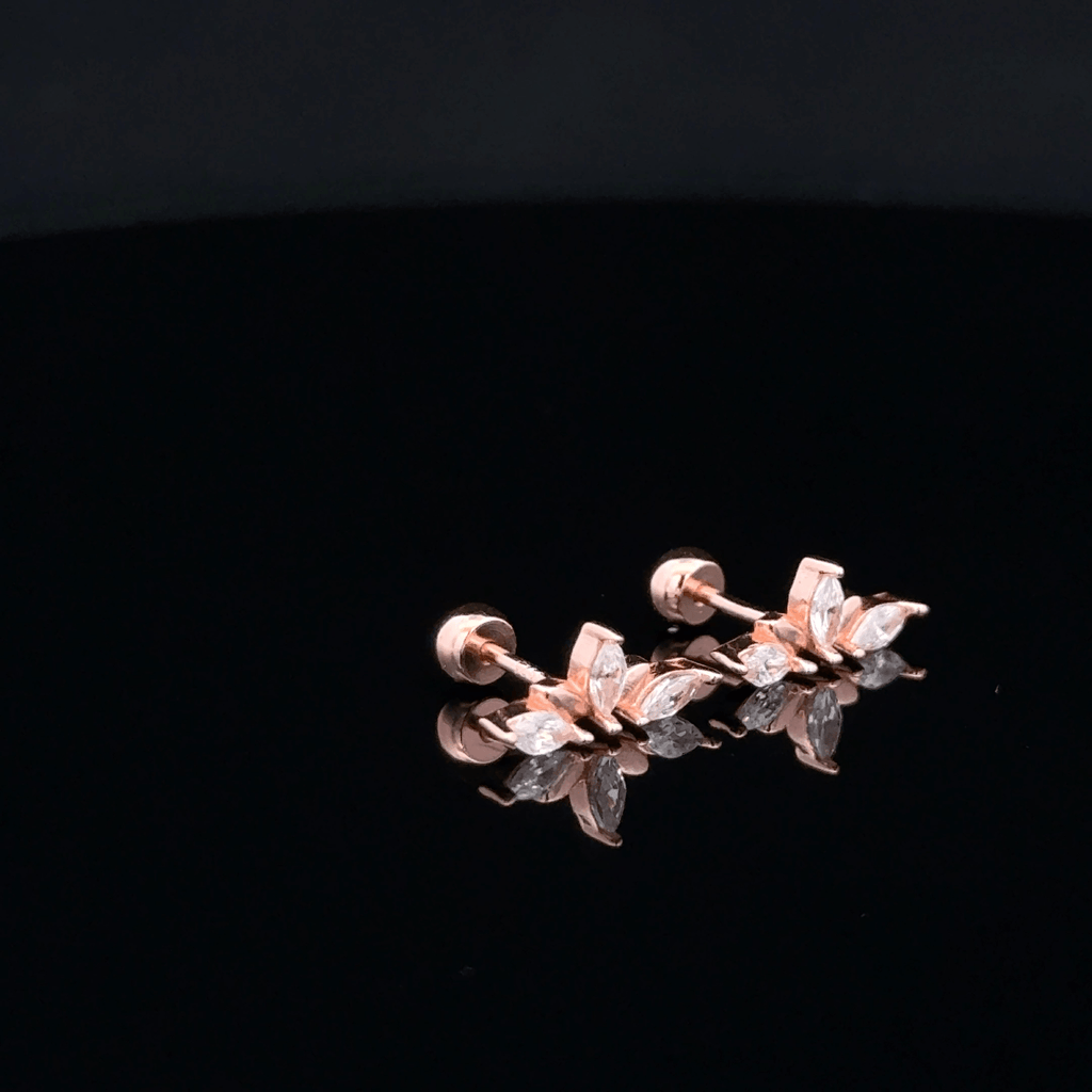 Rosegold Strait Lit Second Stud
