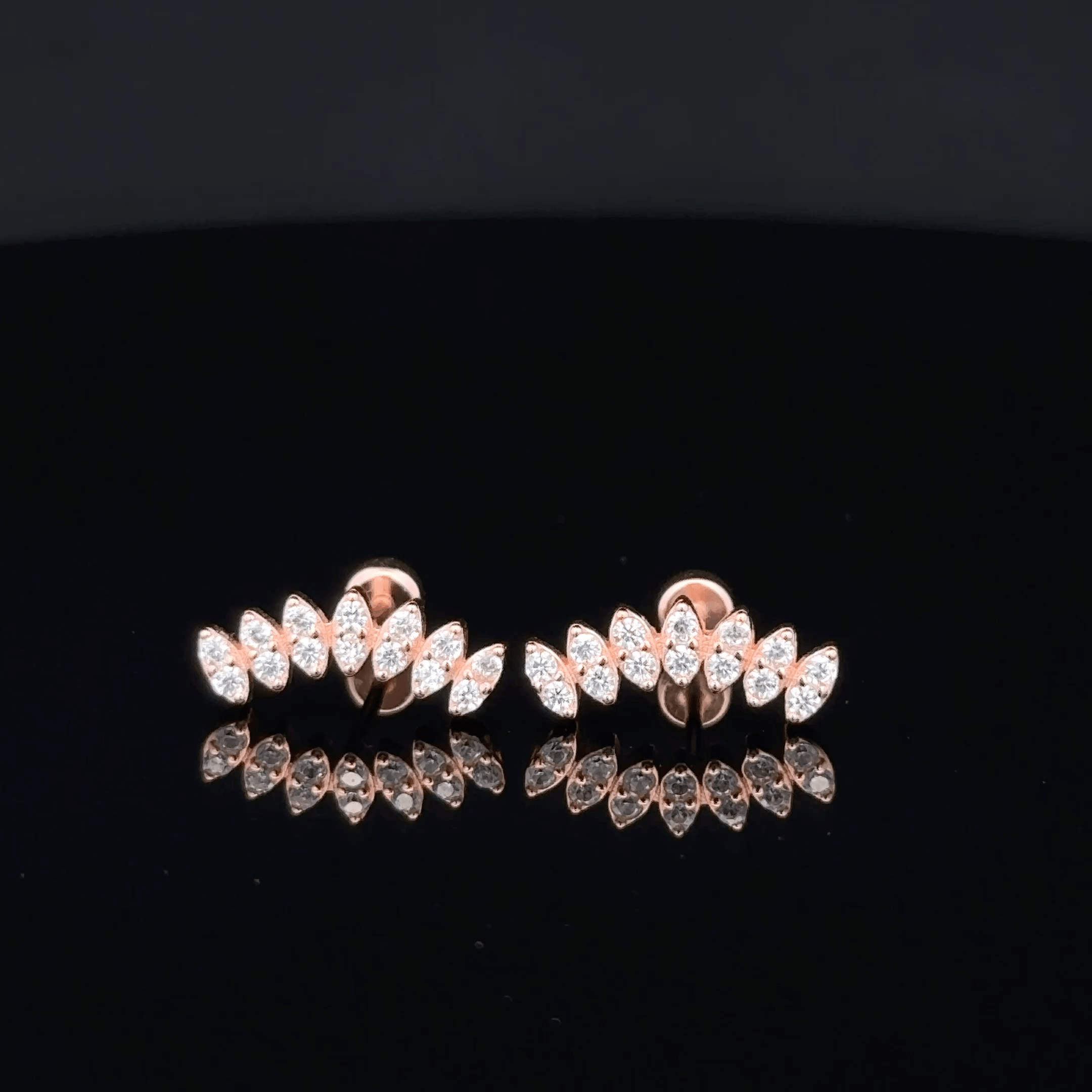 Rosegold Clear 2 stone Second Stud