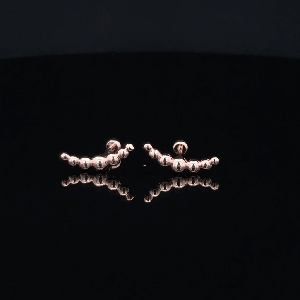 Rosegold Ball Second Stud