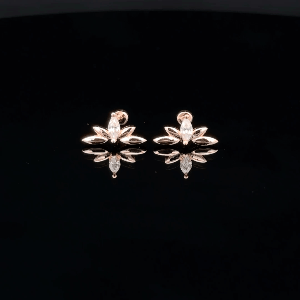 Rosegold 5 Drop Second Stud