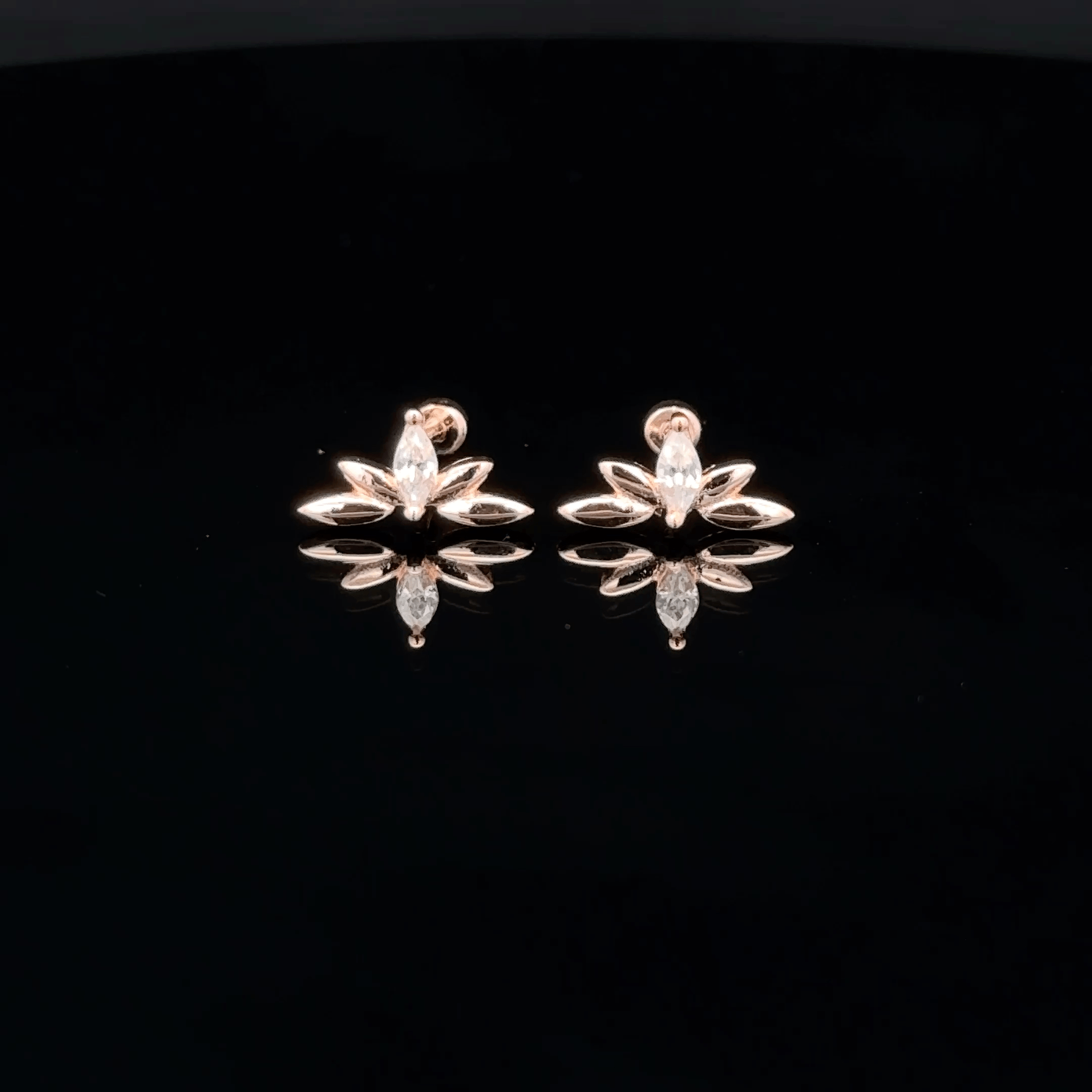 Rosegold 5 Drop Second Stud