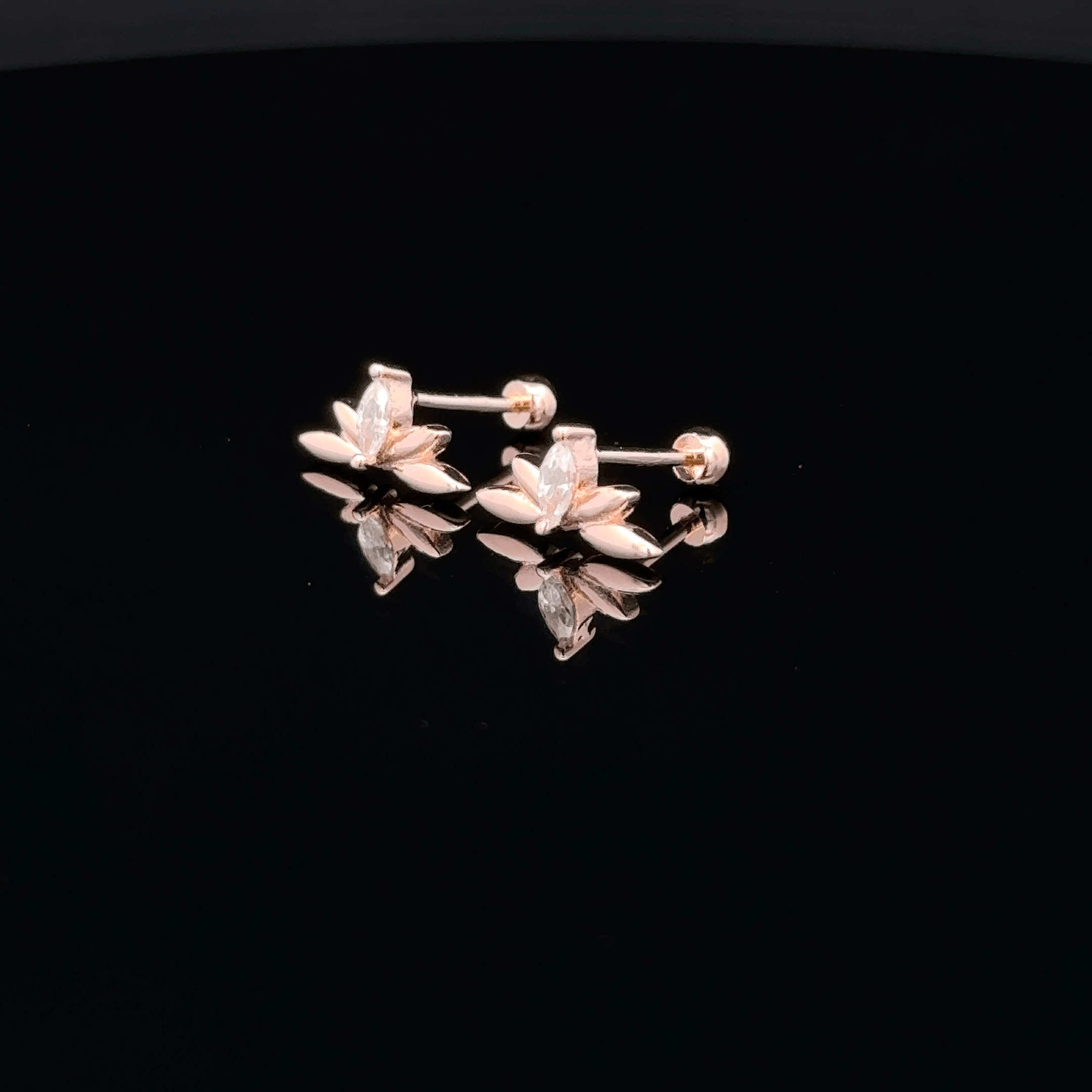 Rosegold 5 Drop Second Stud