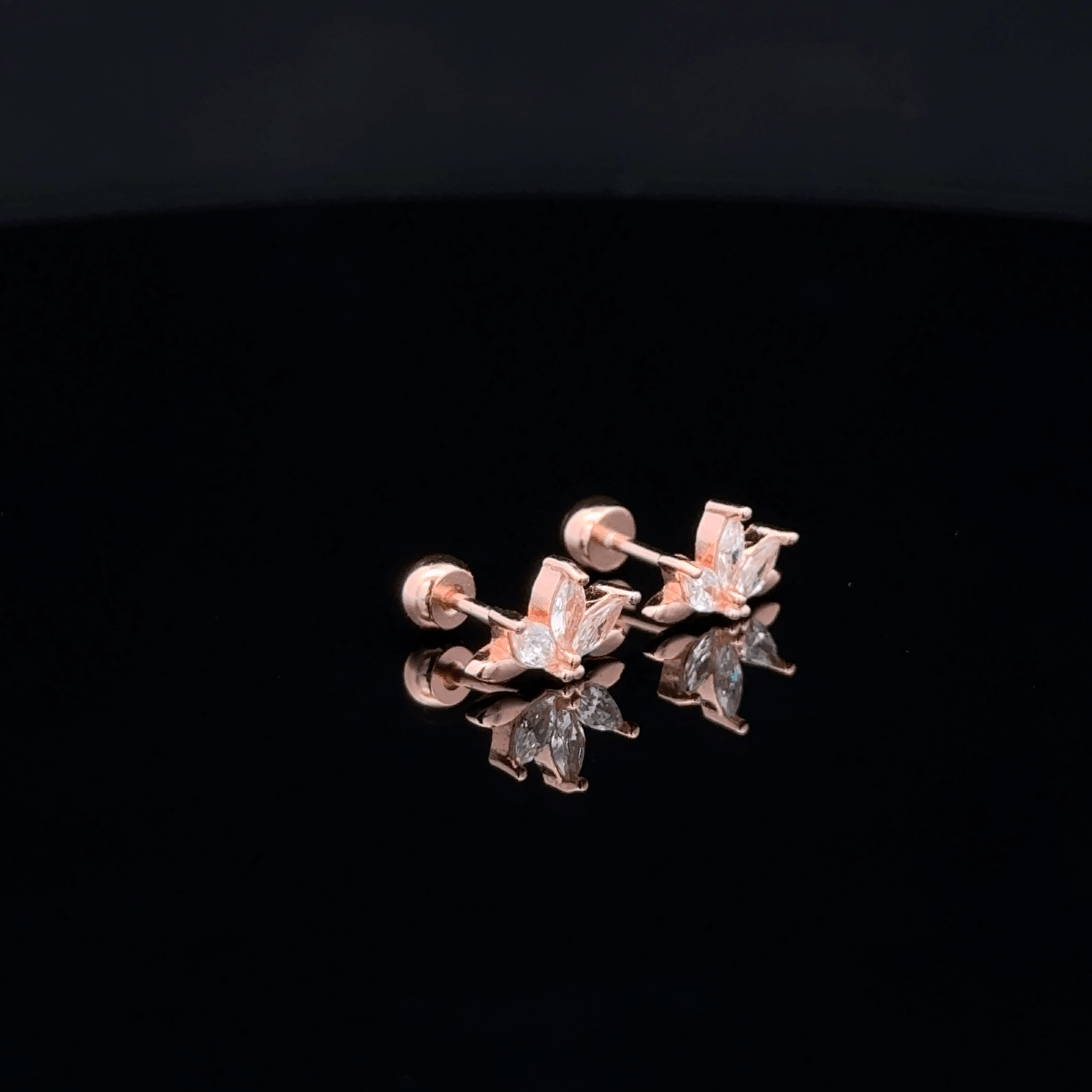 Rosegold Multi Stone Second Stud
