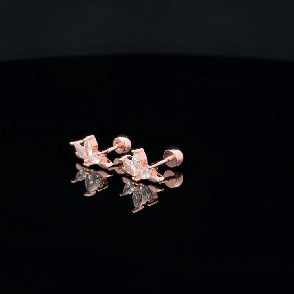 Rosegold Multi Stone Second Stud