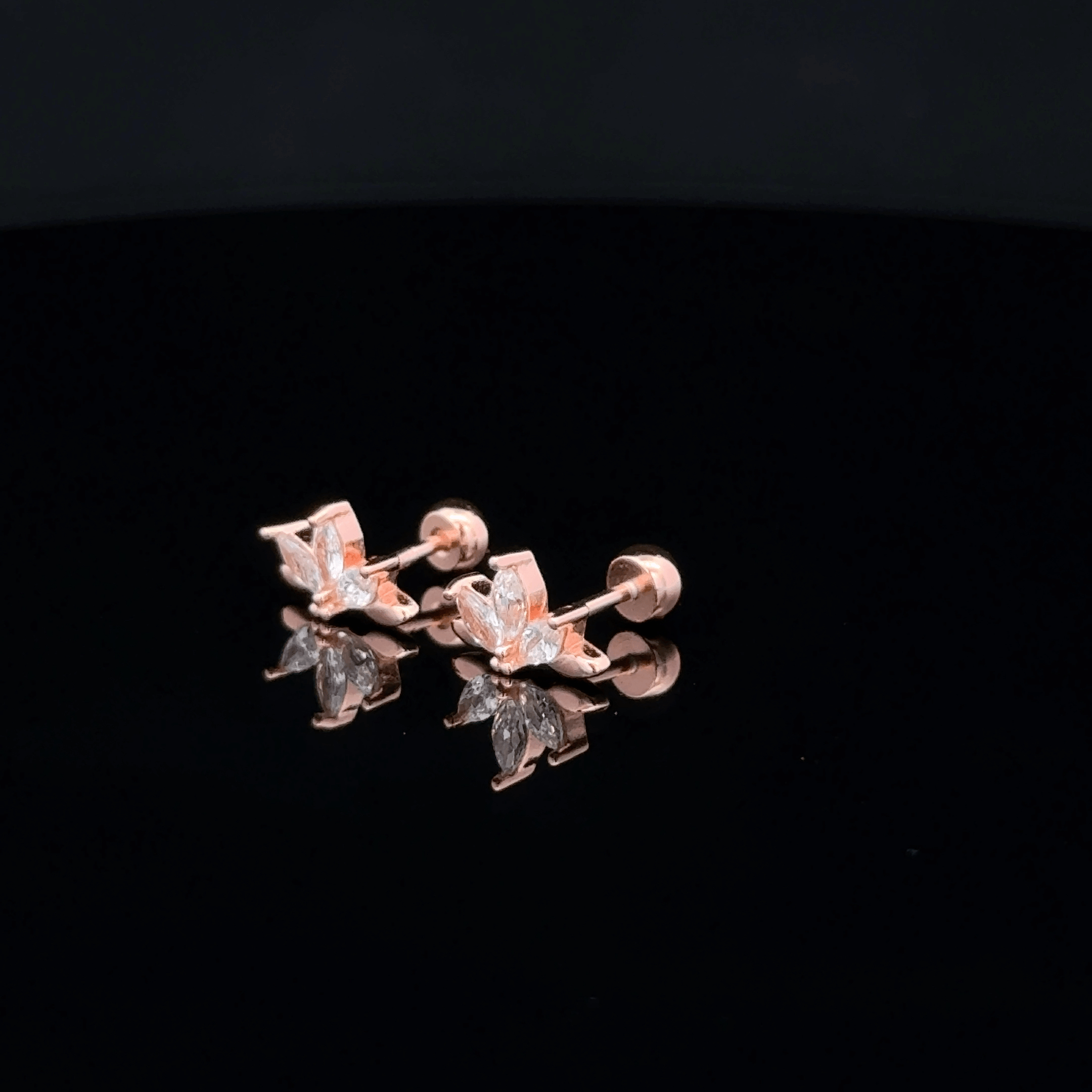Rosegold Multi Stone Second Stud