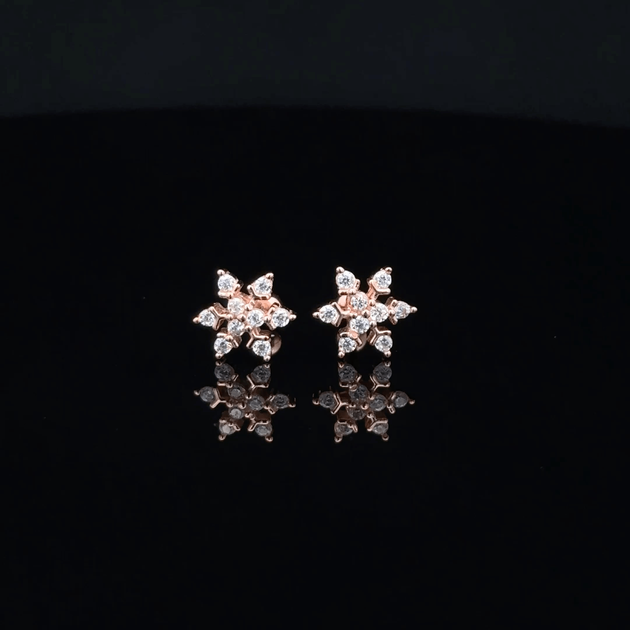 Rosegold Star Second stud