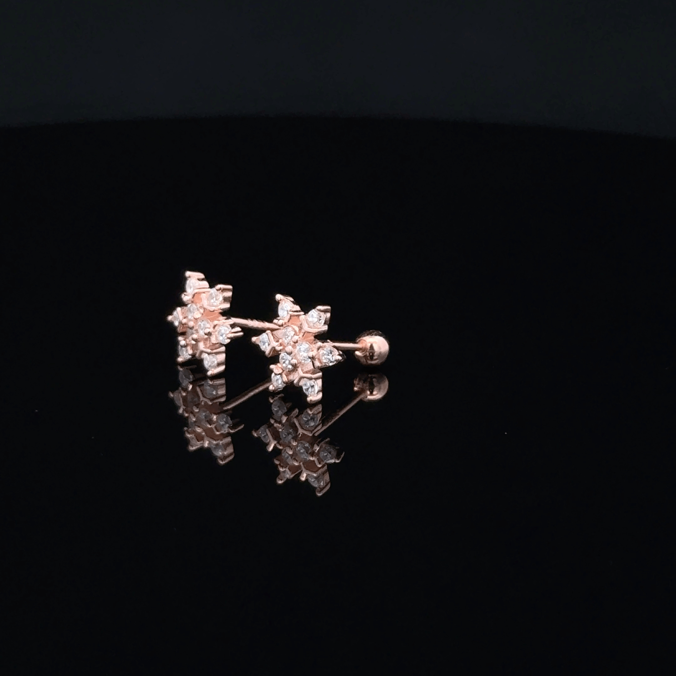 Rosegold Star Second stud