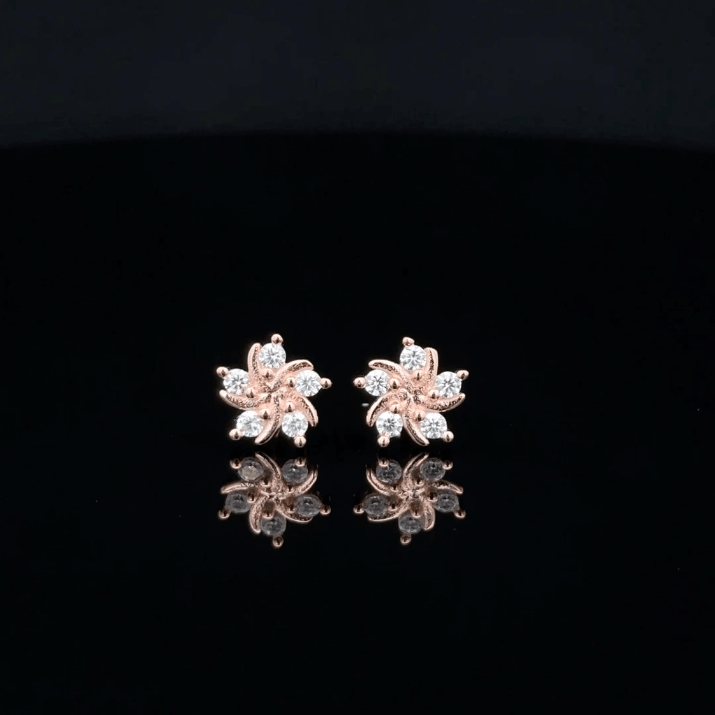 Rosegold Flower Second Stud