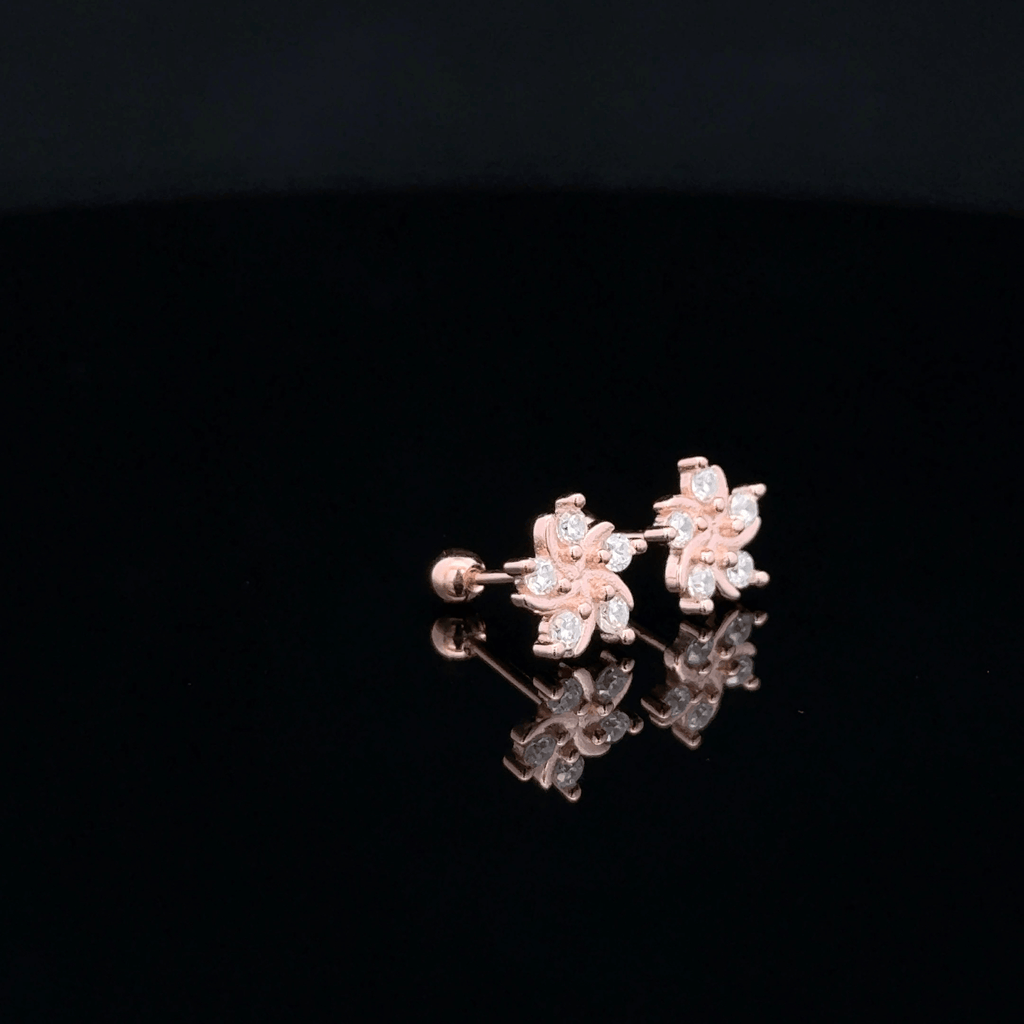 Rosegold Flower Second Stud